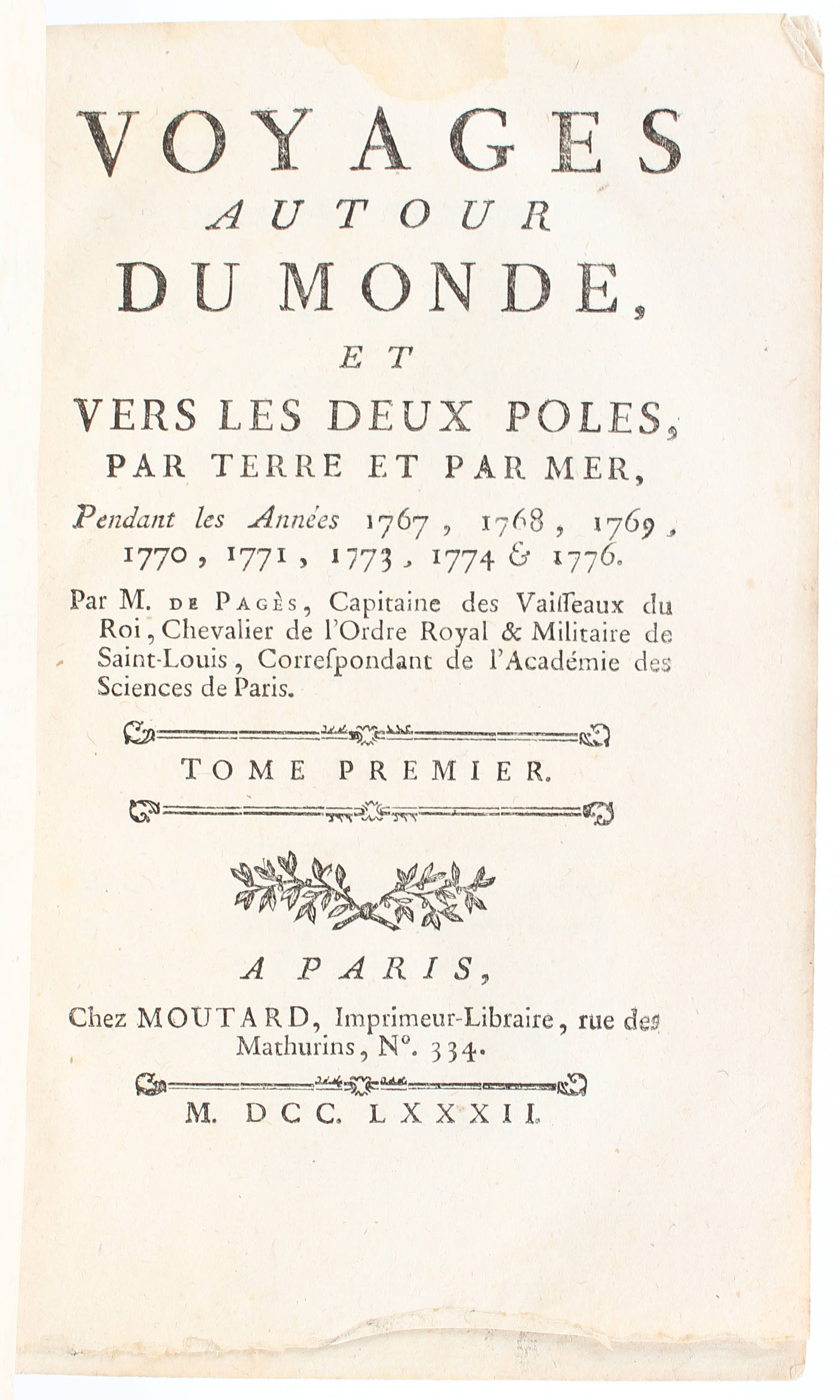 Pagès, Voyages. 2 Bde.