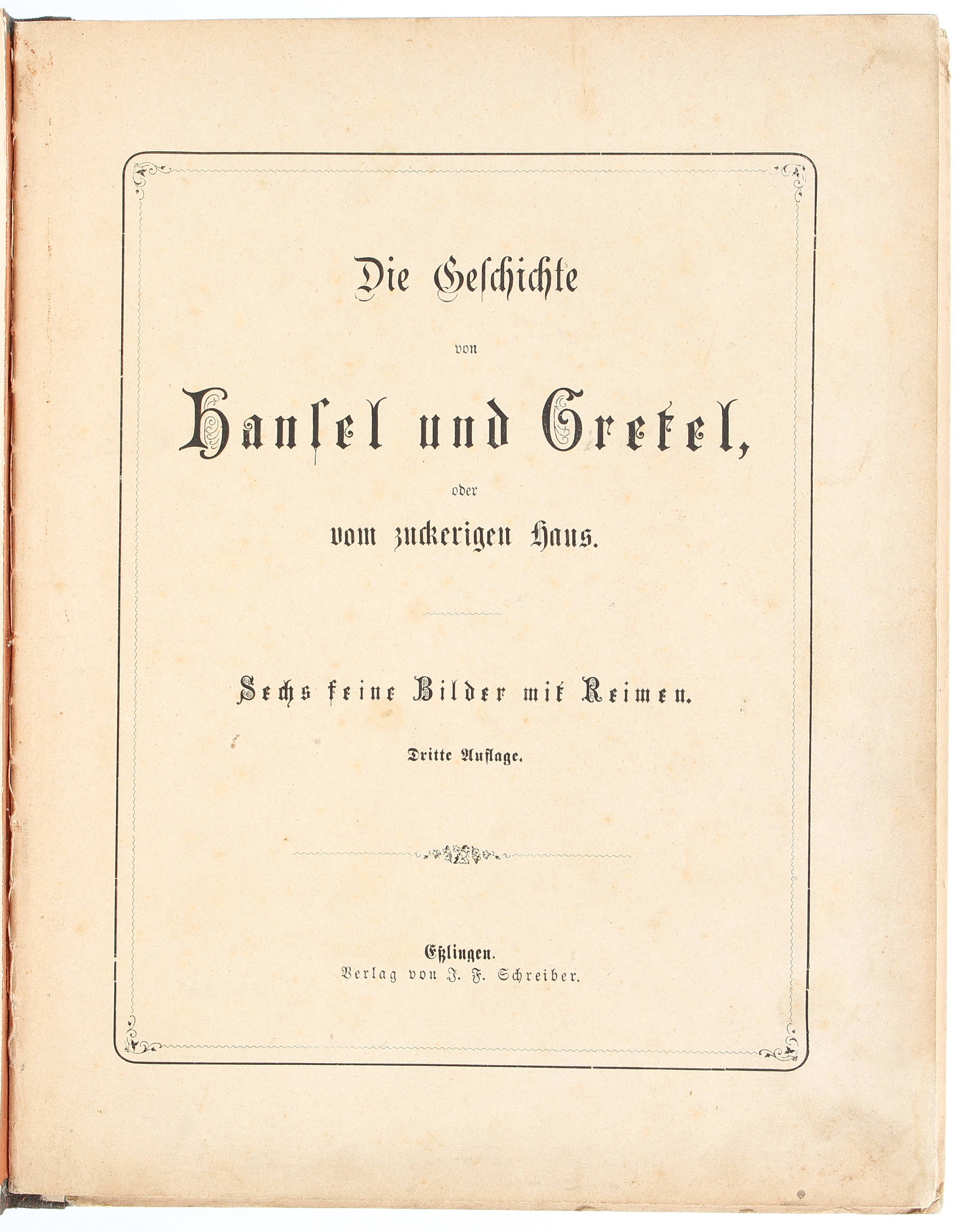 Geschichte von Hansel u. Gretel/ 3 Bde.