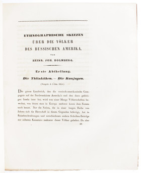 Holmberg, Ethnographische Skizzen