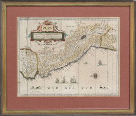Peru. 2 Bll. Janssonius bzw. Blaeu. Ger.