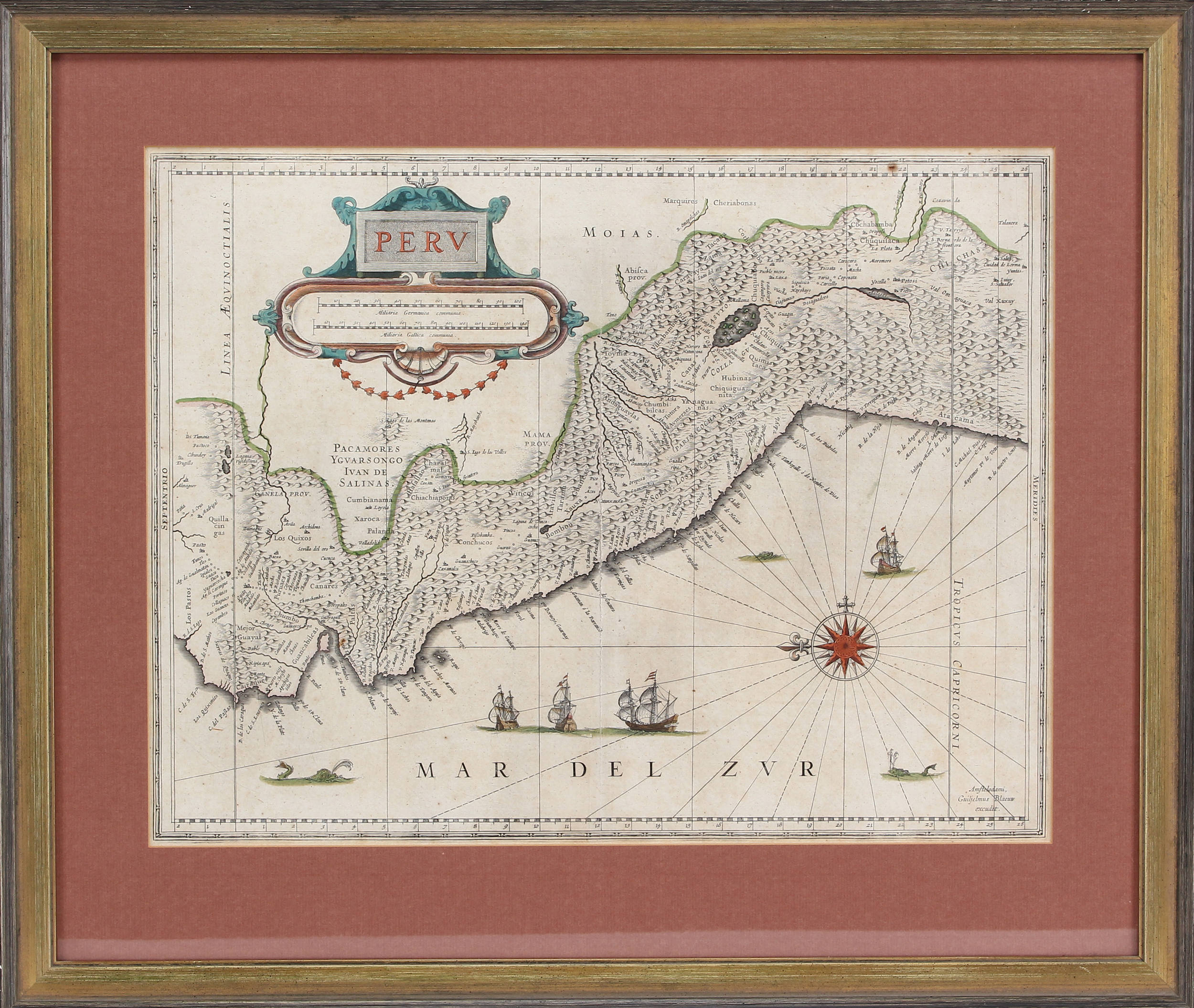 Peru. 2 Bll. Janssonius bzw. Blaeu. Ger.