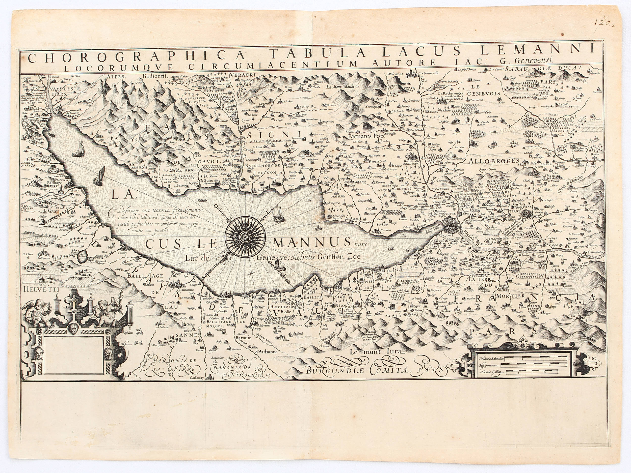 Genfer See. G(oulart) / 2 Bll.