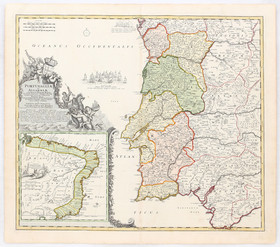 Portugal. 2 Bll. Homann/Seutter