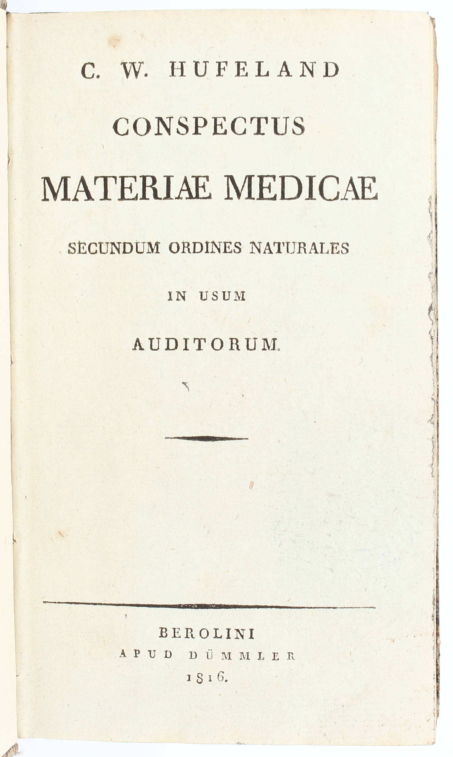 Hufeland, Conspectus / 2 Bde.