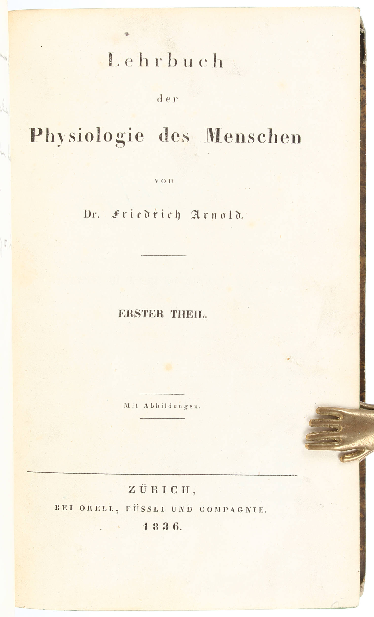 Arnold, Lehrbuch der Physiologie. 4 Bde.
