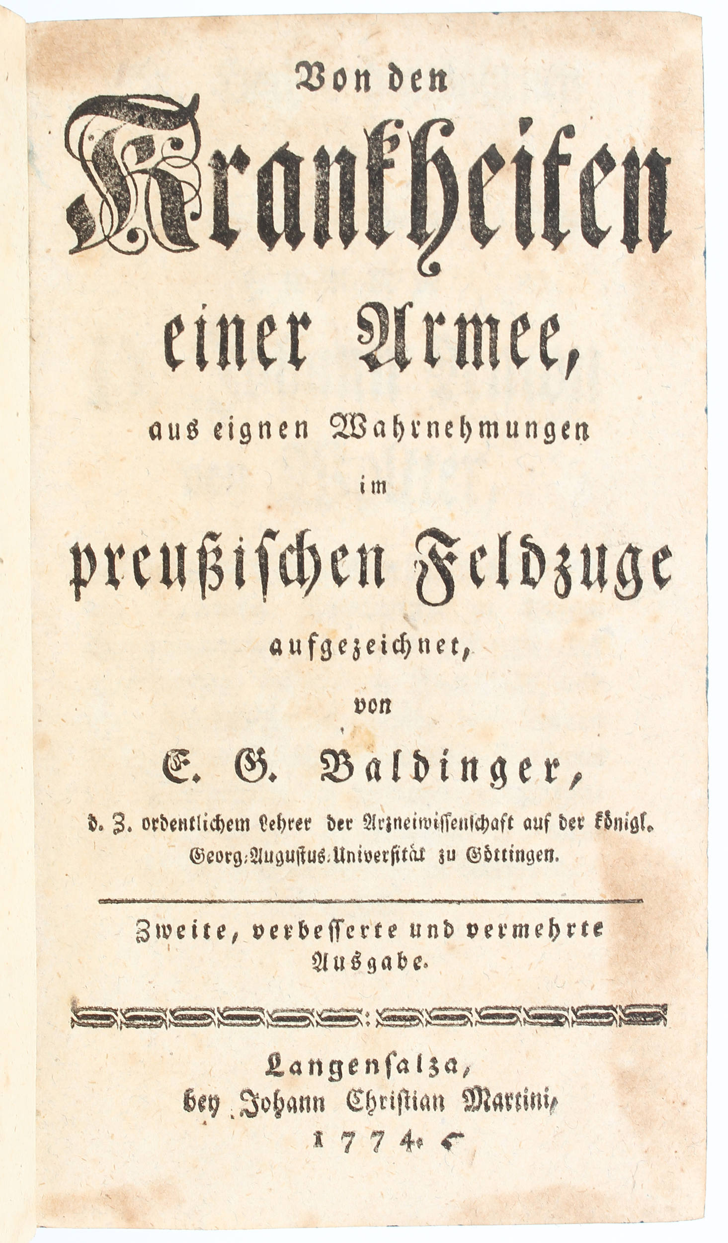 Bilguer, Wundarzneykunst in Feldlazarethen. / 2 Bde.
