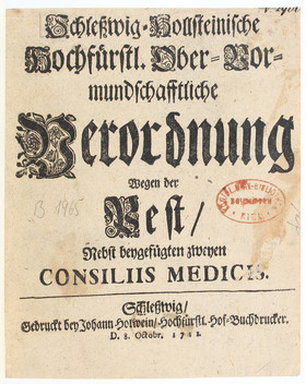 Schleßwig-Hollsteinische Pestverordnung 1711