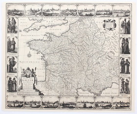 Frankreich mit Bordüre. Visscher