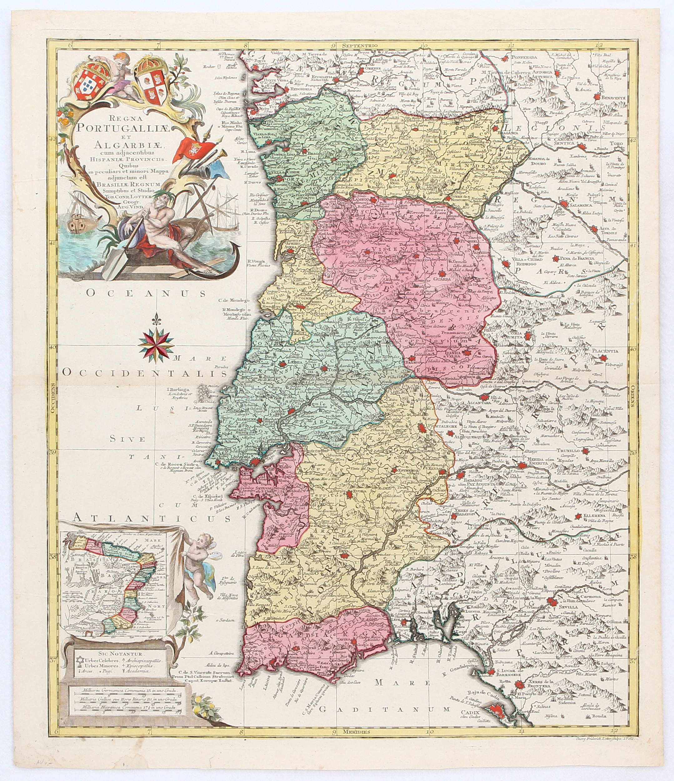 Portugal. Sanson-Jaillot / 2 Bll.