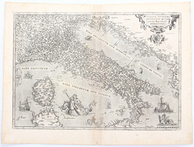 Italien. Gastaldi(-Ortelius; 1. Platte)