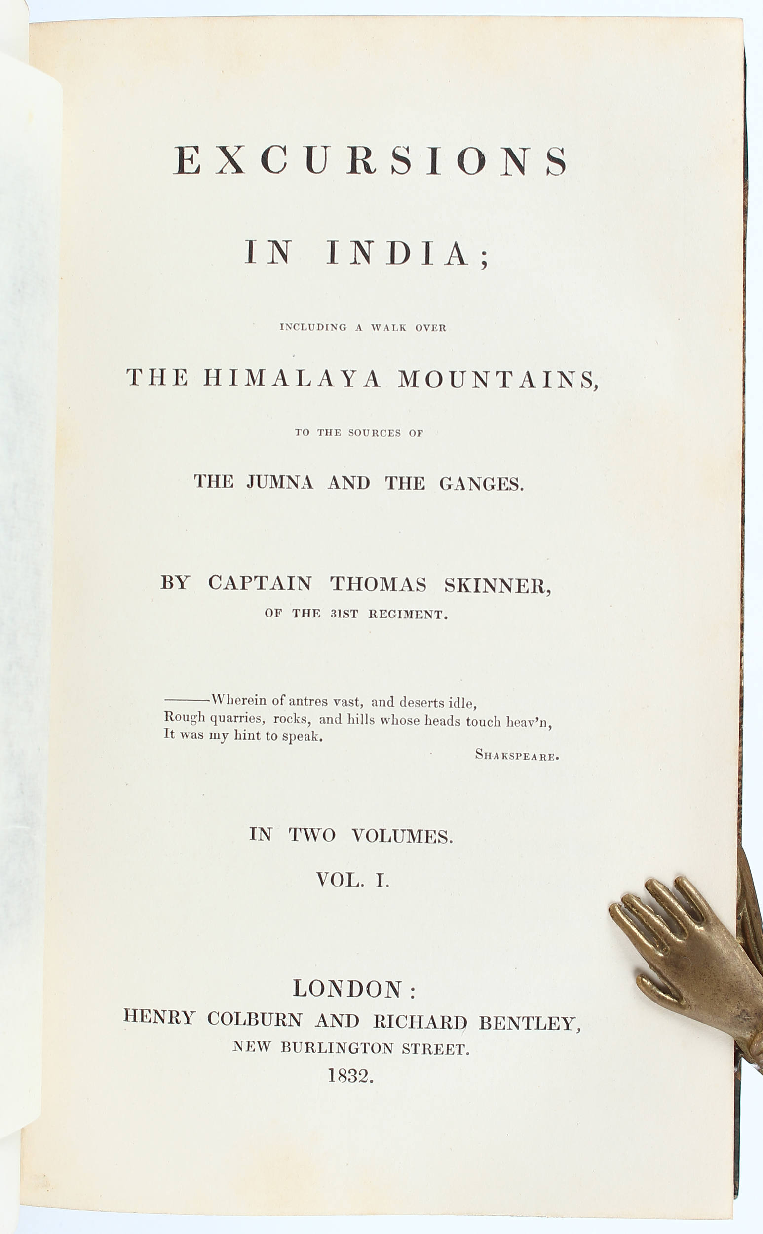 Skinner, Excursions in India. 2 Bde.