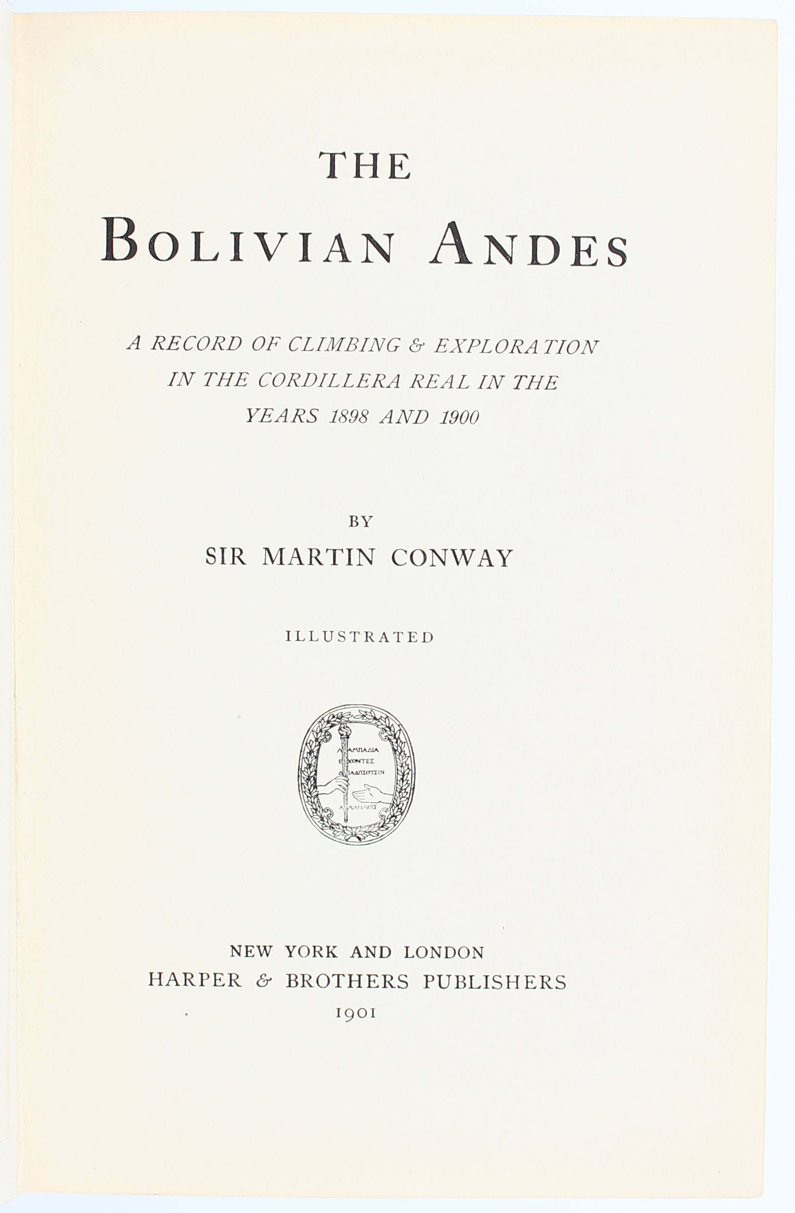 Conway, The Bolivian Andes