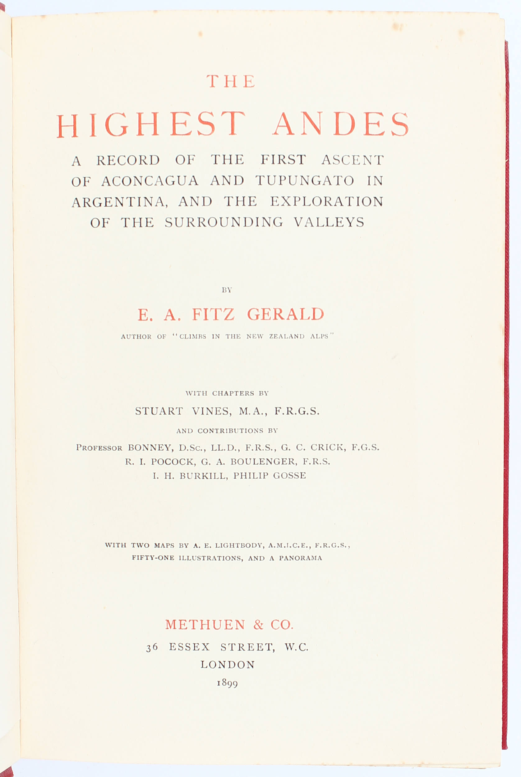 FitzGerald, The Highest Andes