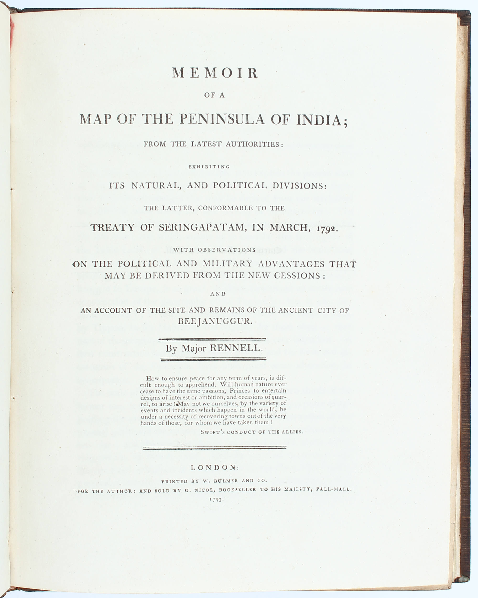 Rennell, Memoir of a Map of Hindoostan, 3rd ed.