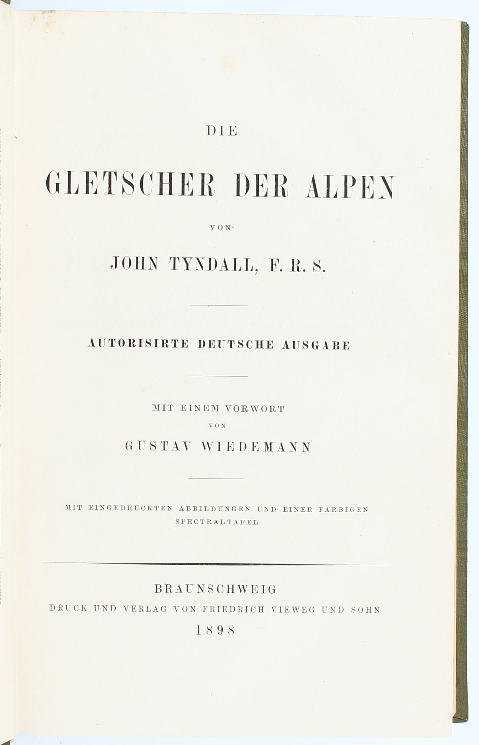 Tyndall, Gletscher der Alpen