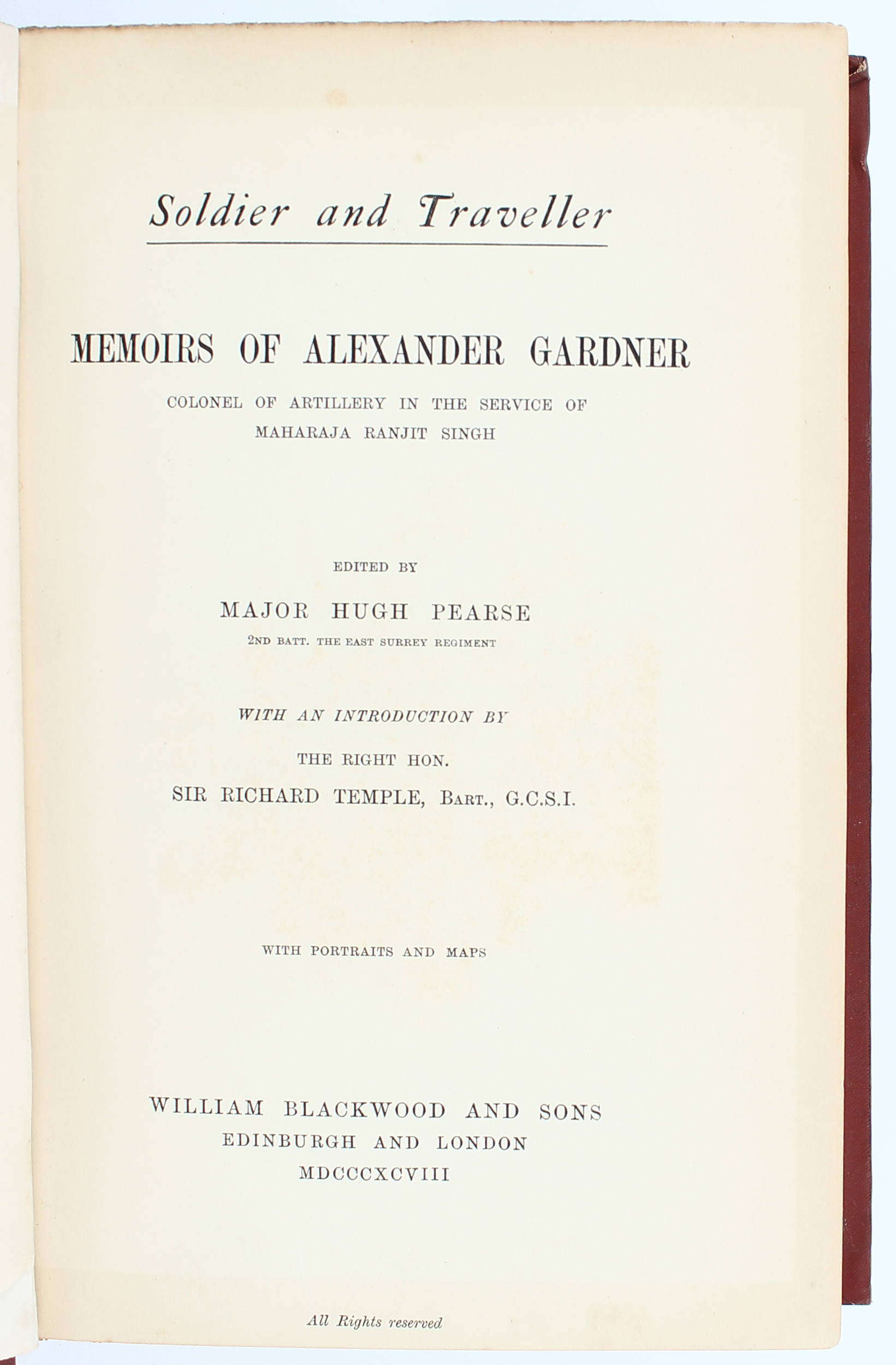 Gardner, Soldier and Traveller