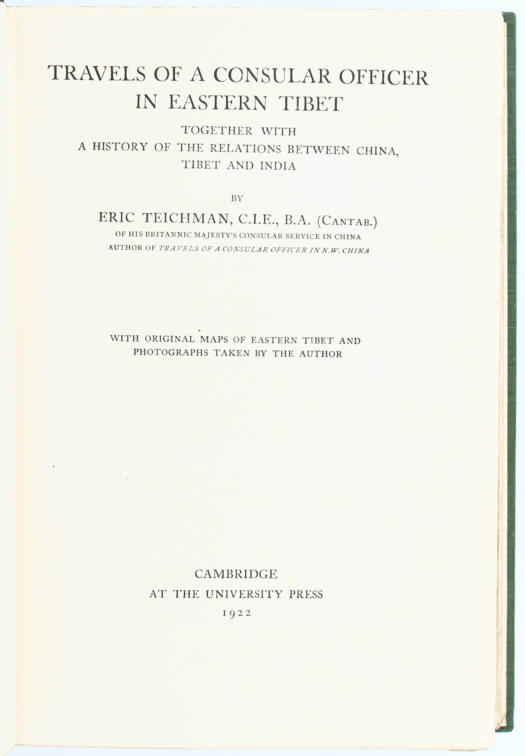 Teichmann, Travels in Eastern Tibet