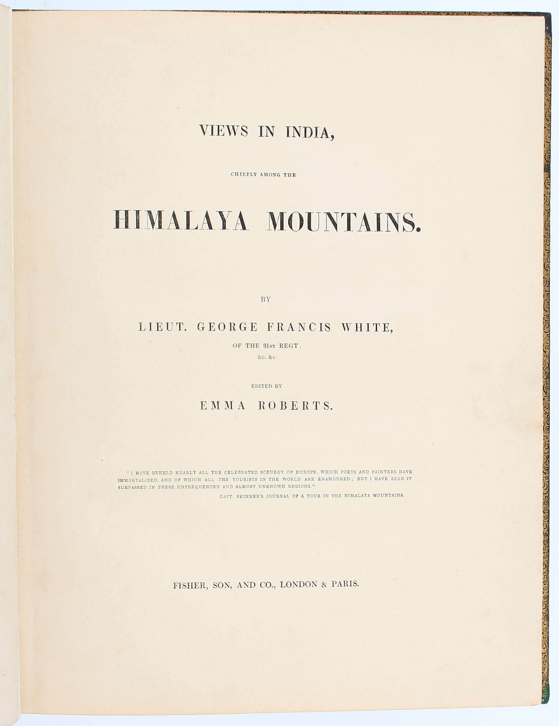 White, Views in the Himalaya Mountains India