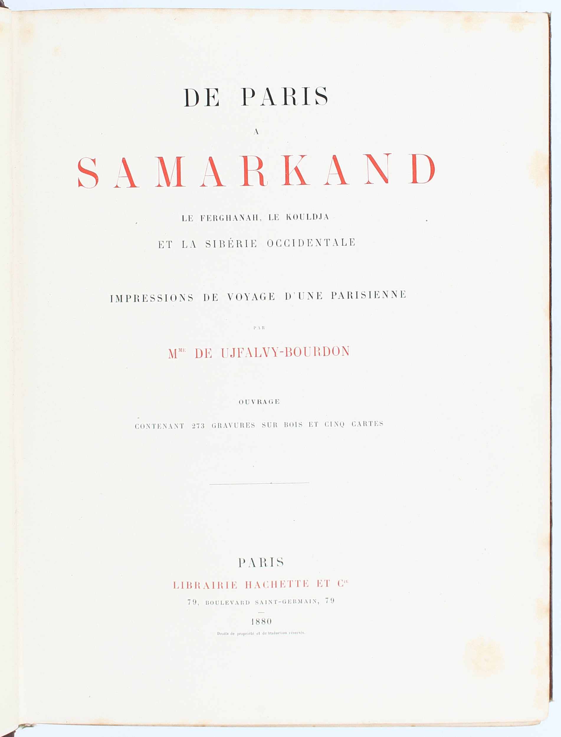 Ujfalvy-Bourdon, De Paris a Samarkand