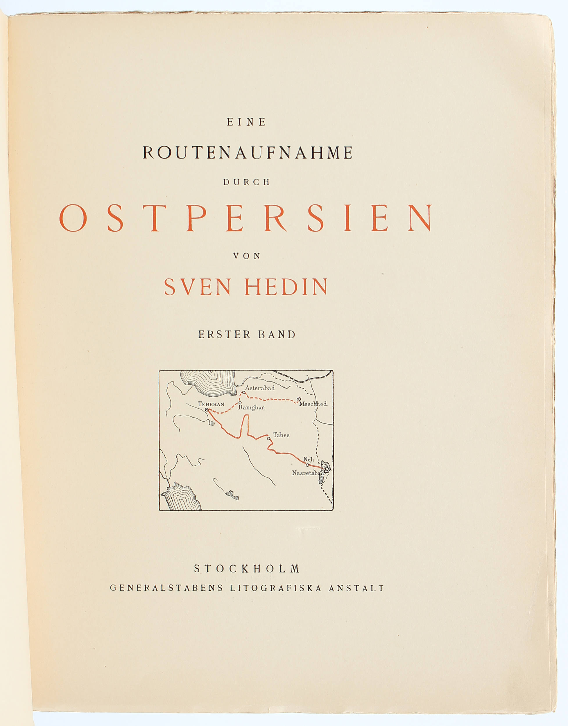 Hedin, Routenaufnahme. 3 Bde.