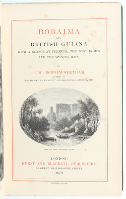 Boddam-Whetham, Roraima and British Guiana