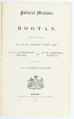 Eden, Political missions to Bootan