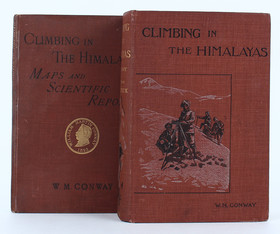 Conway, Climbing in the Karakoram-Himalayas. 2 Bde.