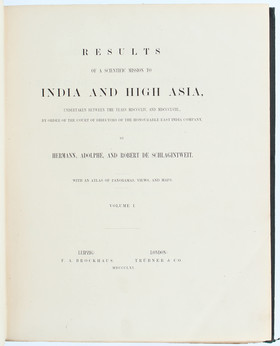 Schlagintweit, India and High Asia. 4 Bde.