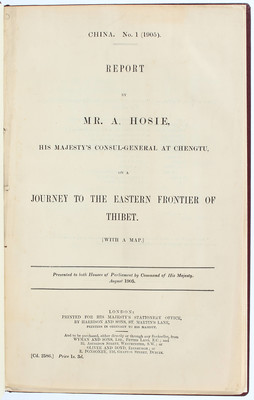 Hosie, Eastern Frontier of Thibet