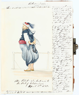 Edwardes, 2 scrapbooks with notes & watercolors / 4 Bde.