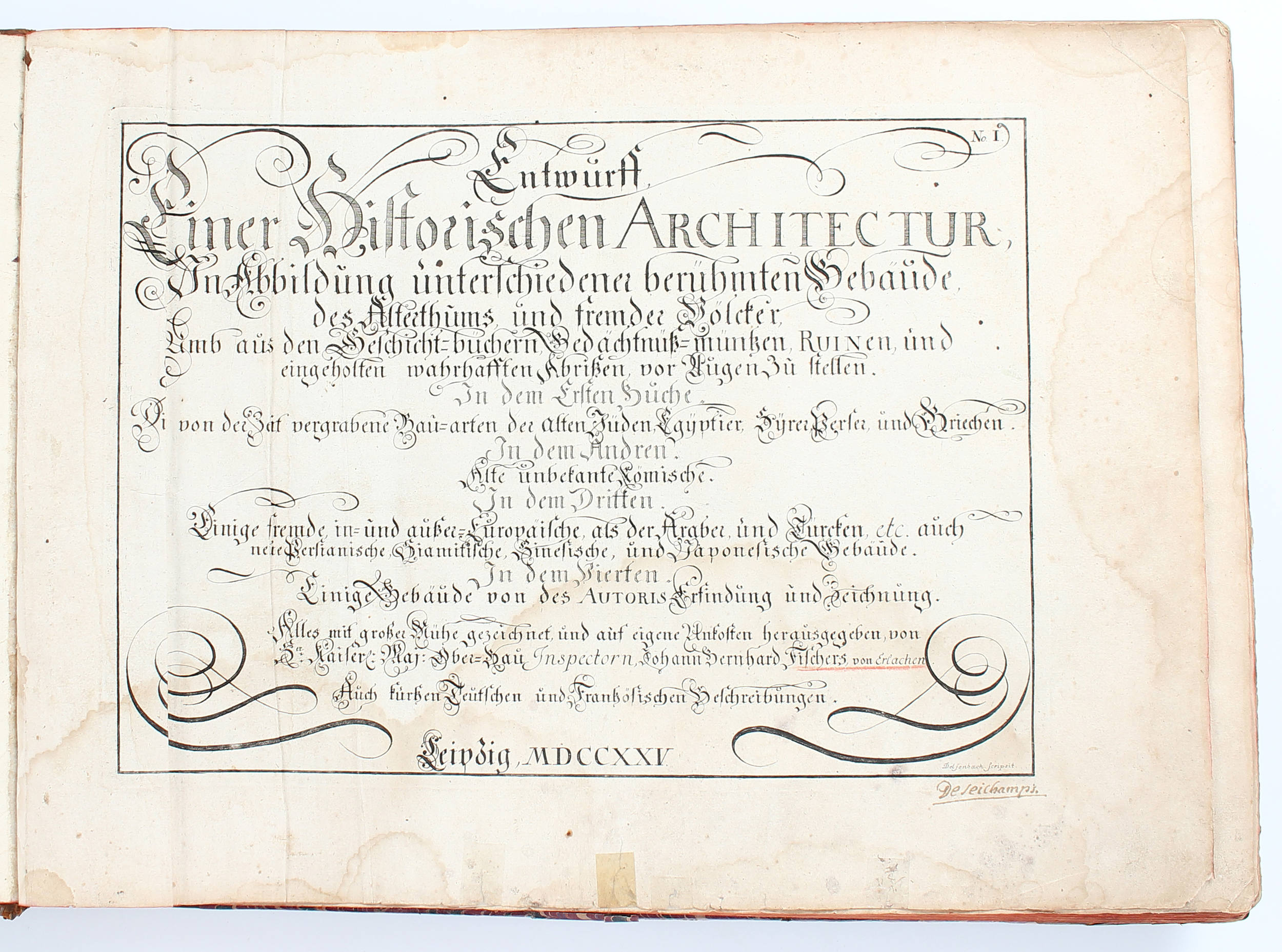 Fischer v. Erlach, Historische Architectur