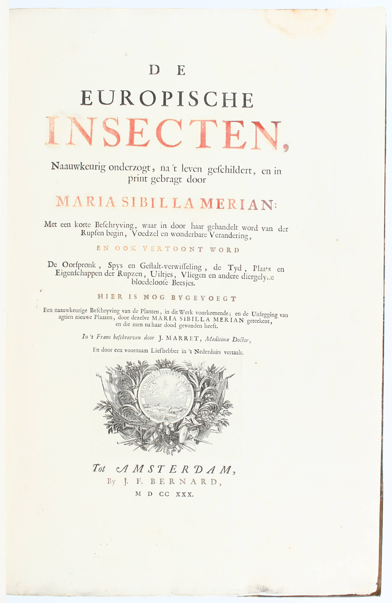 Merian, Europäische Insecten
