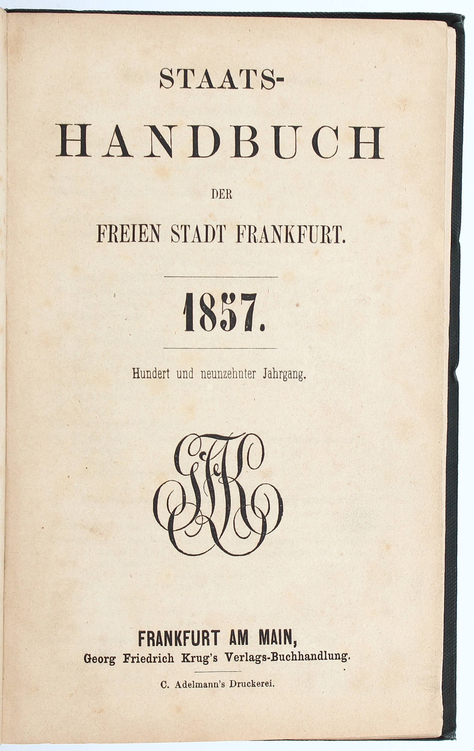 Staats-Handbuch Frankfurt. 1857