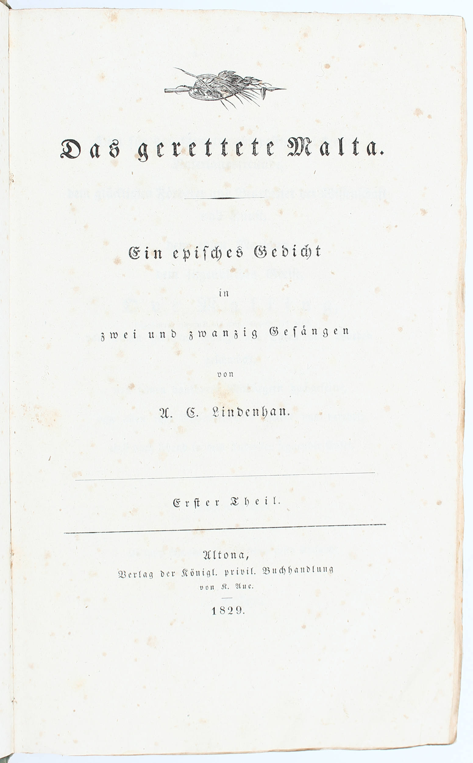 Malta, Konvolut deutschsprachiger Werke. 7 Bde.