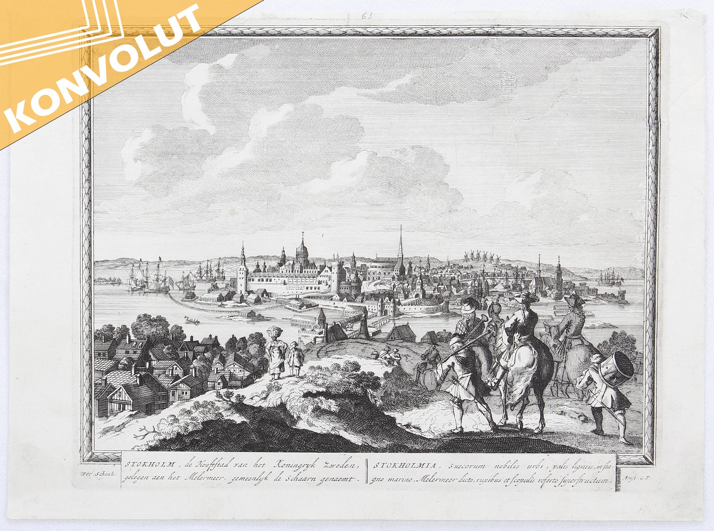 Stockholm. Konvolut meist Ansichten. 18 Bll.