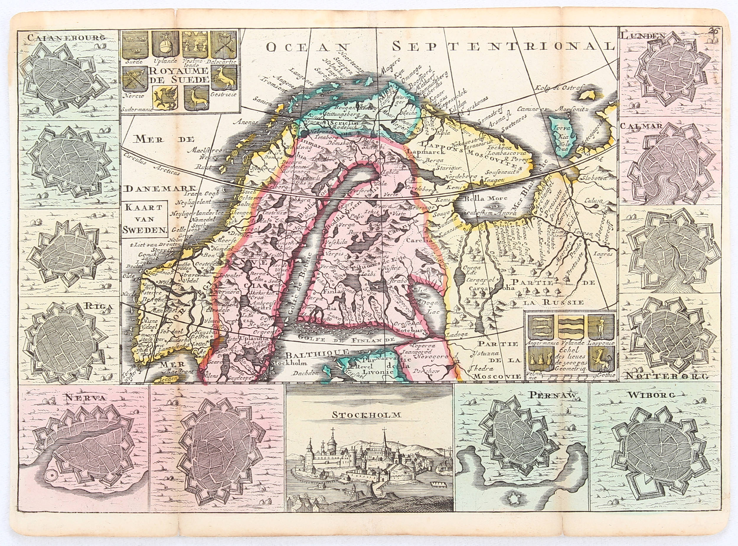 Stockholm. Konvolut meist Ansichten. 18 Bll.