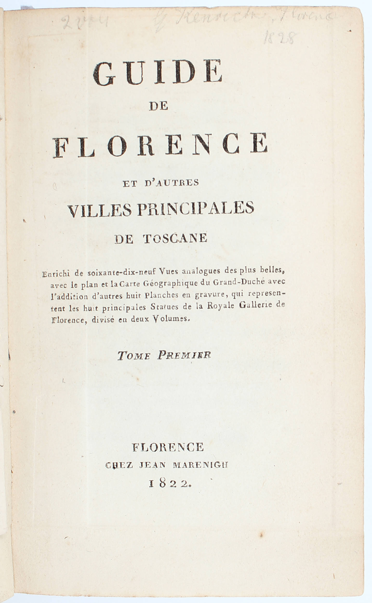 Guide de Florence, 2 Bde.