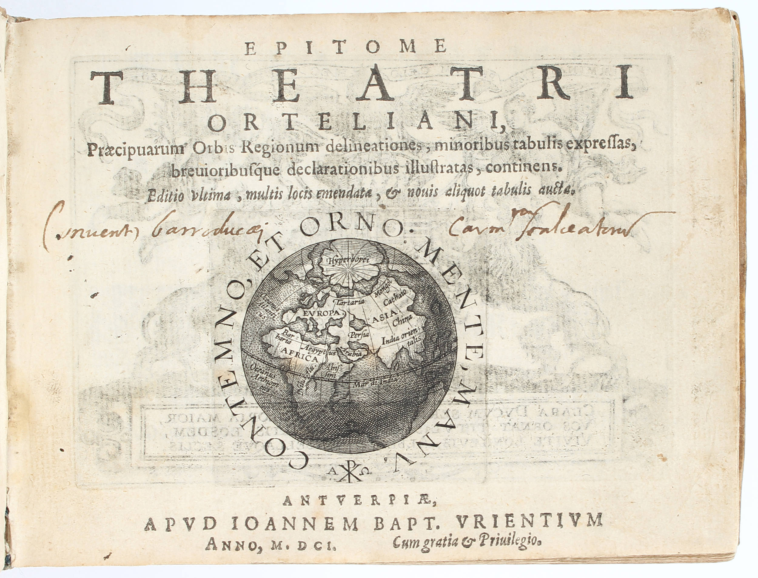 Ortelius, Epitome theatri