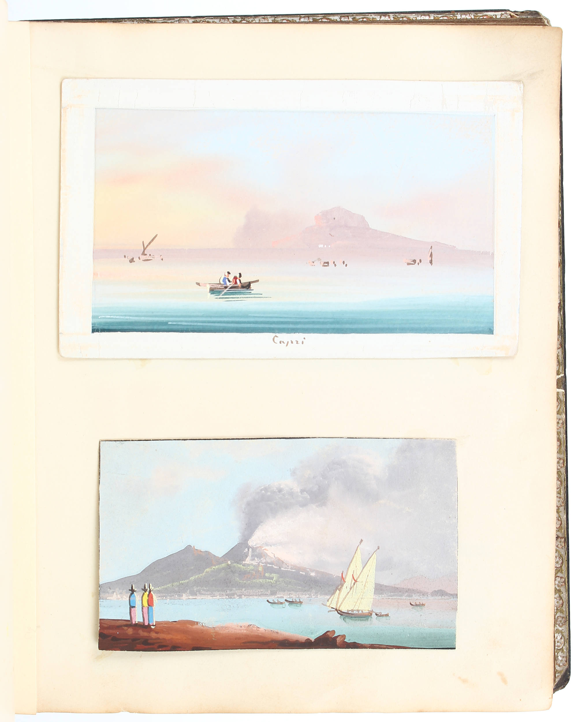 Lackdeckelalbum mit ital. Ansichten