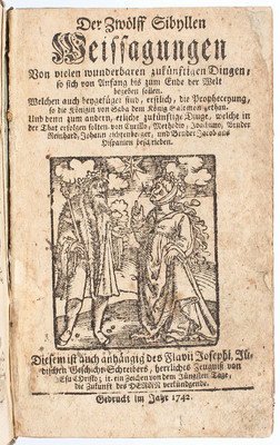 Der zwölff Sibyllen Weissagungen