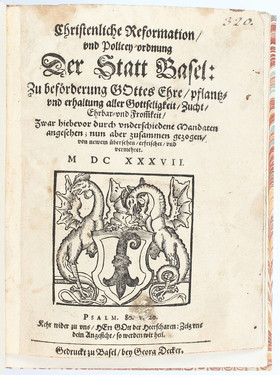 Christenliche Reformation der Statt Basel