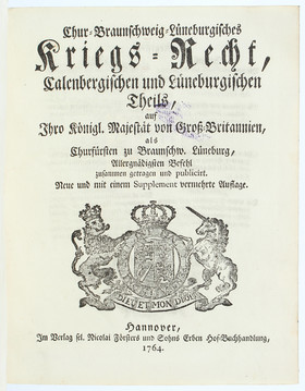 Braunschweig-Lüneburgisches Kriegs-Recht 1764