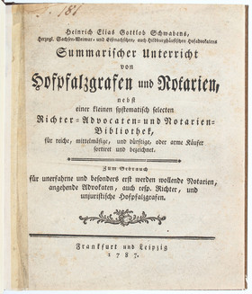 Schwabe, Summarischer Unterricht