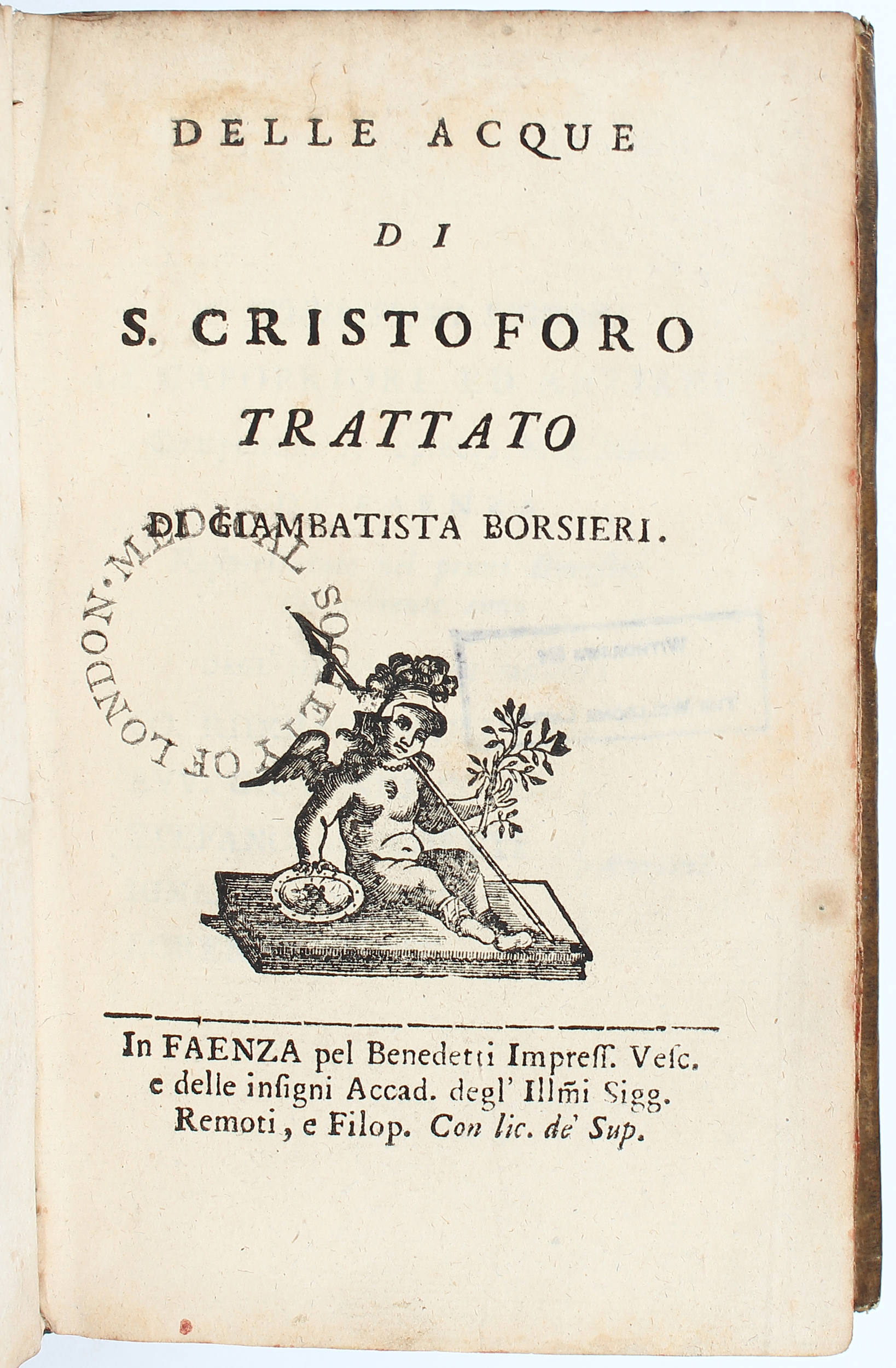 Borsieri, Delle acque di S. Cristoforo