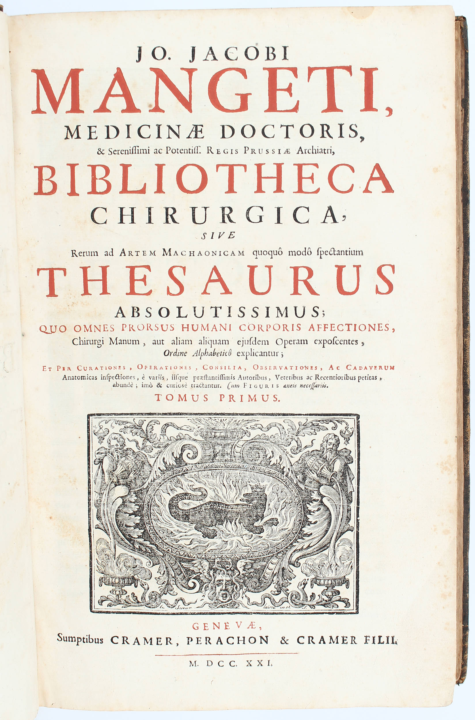 Manget, Bibliotheca chirurgica. 4 Bde.