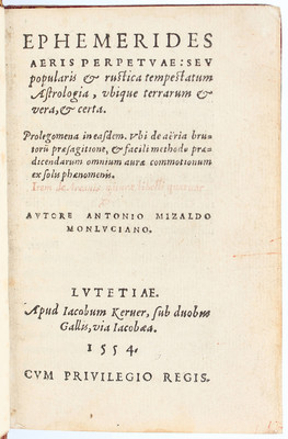Mizauld, Ephemerides