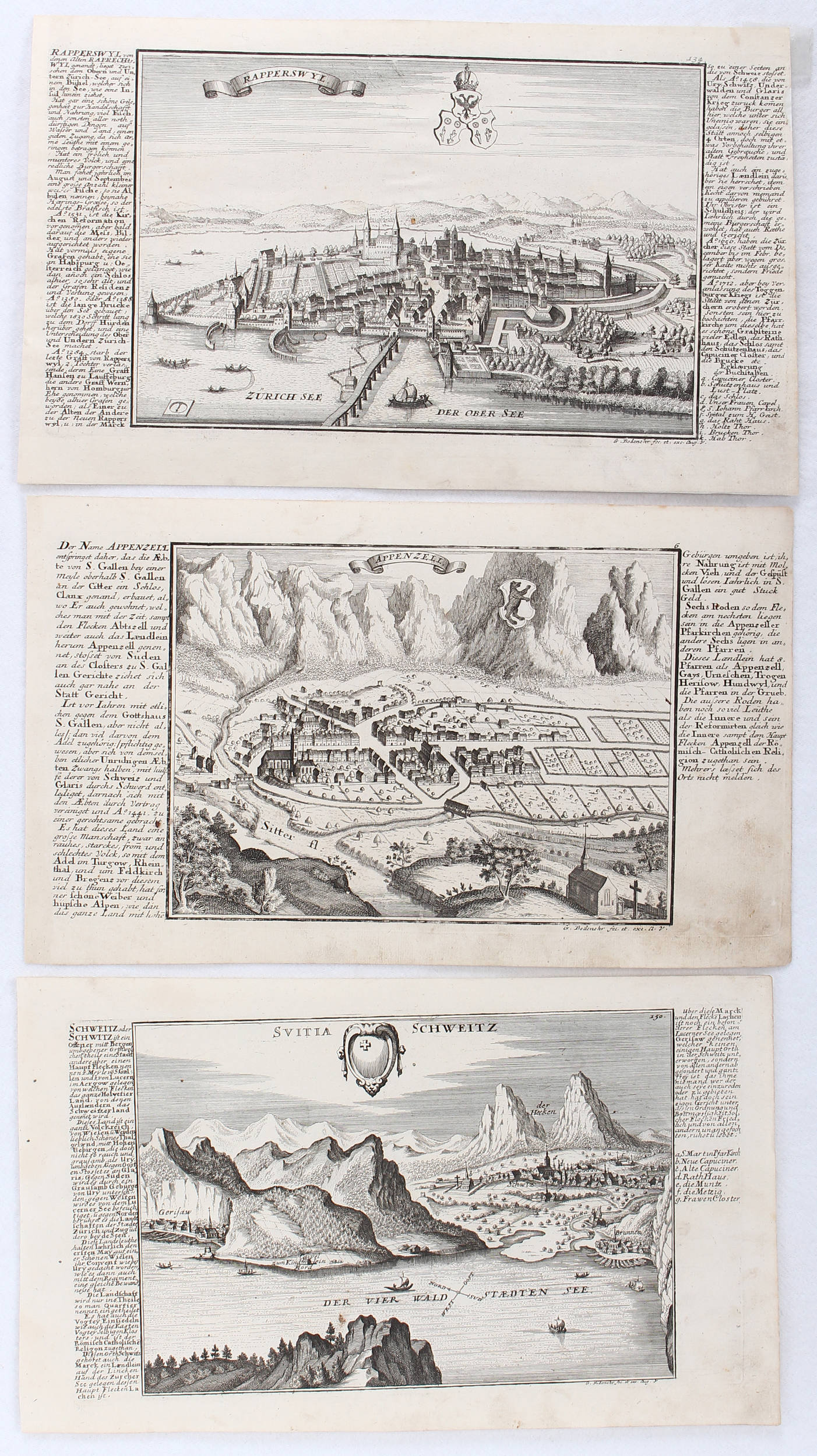 Schweiz-Ansichten. 8 Bll. Bodenehr
