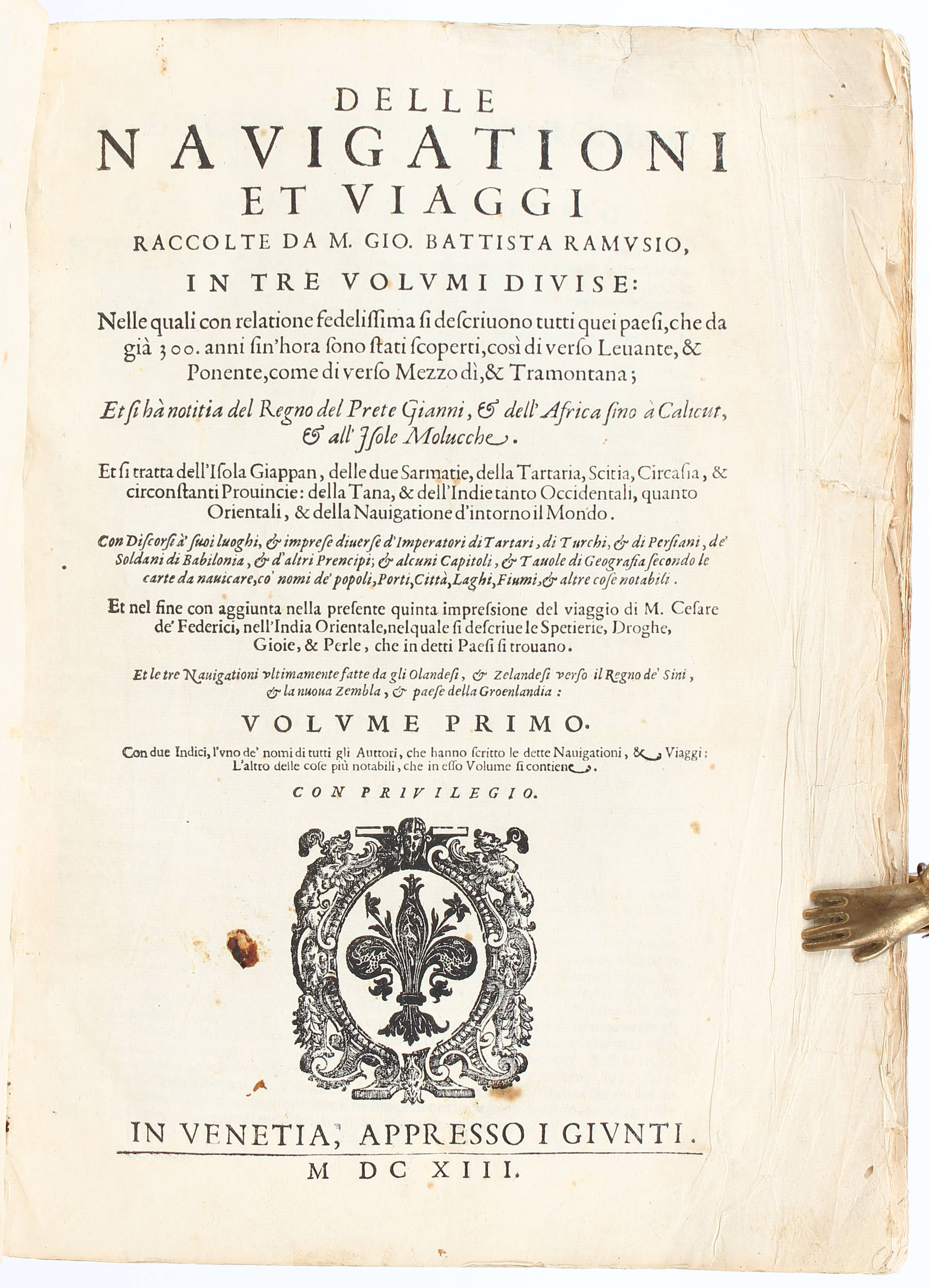 Ramusio, Delle navigationi. 3 Bde.