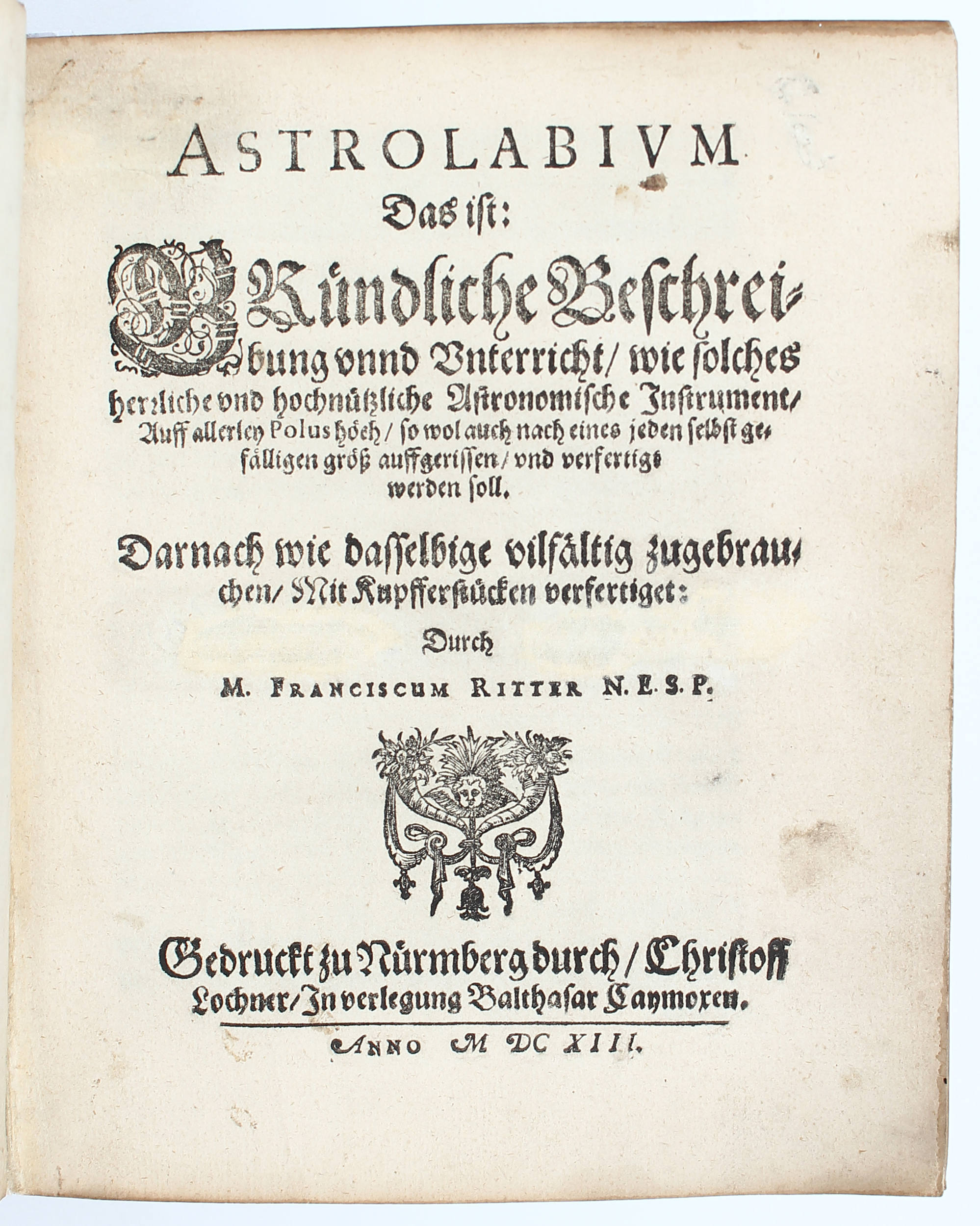 Ritter, Astrolabium.1613