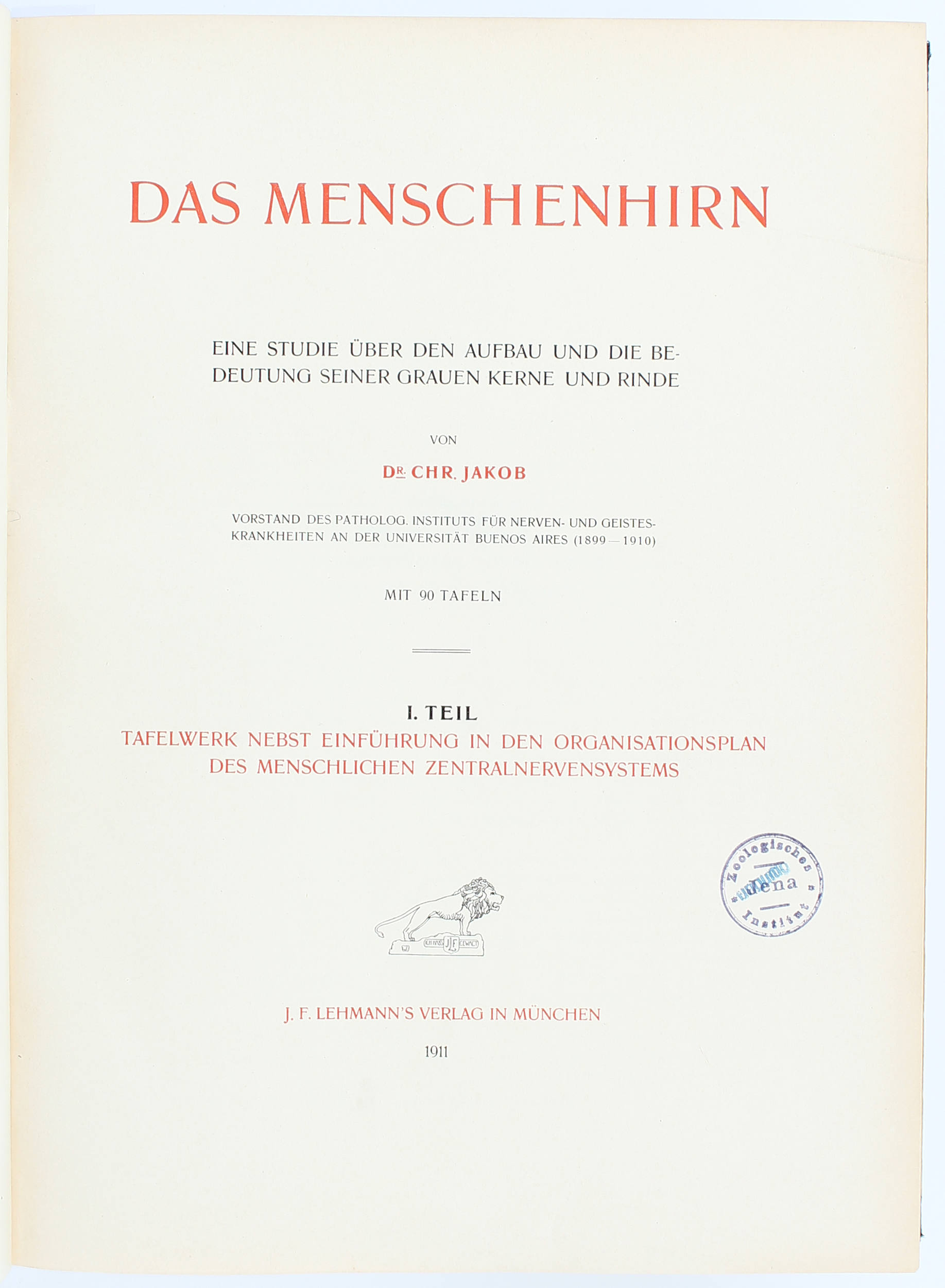 Jakob, Menschenhirn / 2 Bde.
